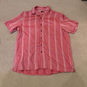 Tasso Ella Red Short Sleeve Button Down